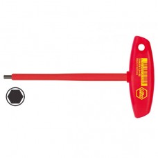 Wiha VDE T-Handle Hex Screwdriver - Individually Tested Protective Insulation 1,000 V AC, VDE and GS Tested - 4.0 mm - 27928